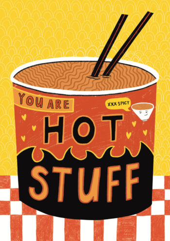 Extra Hot Ramen Greeting Card