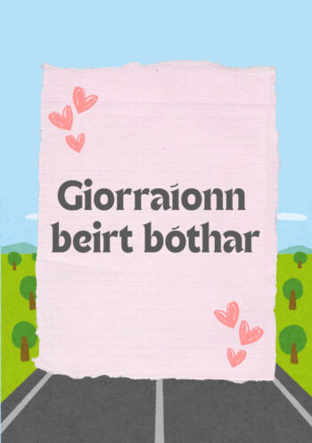 Giorraíonn beirt bóthar - Valentine's Day Card