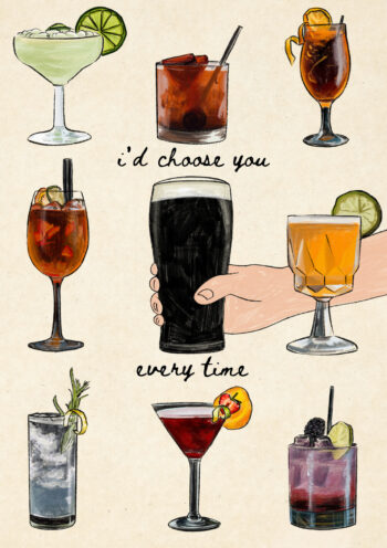 I'd Choose You Every Time Guinness Card