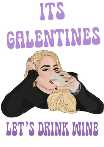 Let's Drink Wine - Adele Galentine's Card