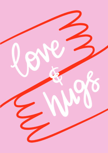 Love And Hugs Cute Greeting Card