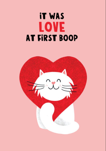 Love At First Boop Cat Card