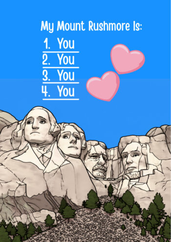 Mount Rushmore - Funny Vanetine's Card