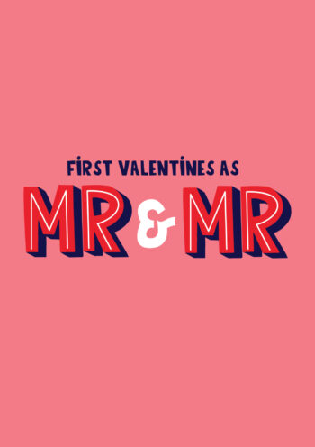 Mr. and Mr. First Valentine's Card