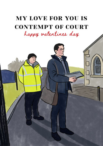My Love For You Is Contempt - Enoch Burke Valentines Card