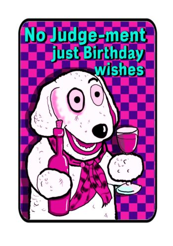 No Judgement - Funny Wanderly Wagon Birthday Card