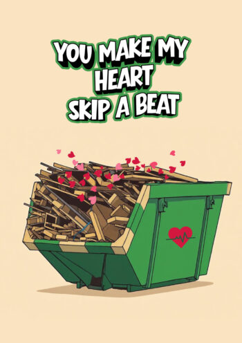 Skip a Beat Funny Valentine's Card