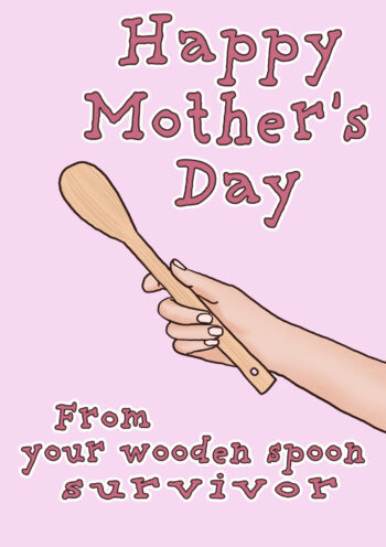 Wooden Spoon Mother's Day Card