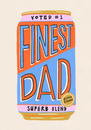 Finest Dad Beer Card