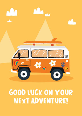 Good Luck On Your New Adventure Camper Card