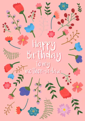 Happy Birthday Mother In Law Card