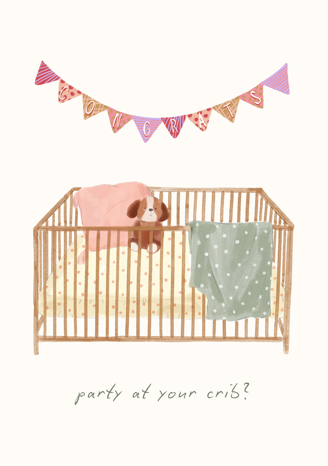 Party At Your Crib? – New Baby Card