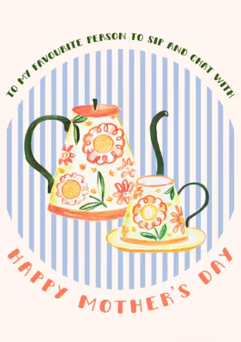 Sip and Chat Mother's Day Card