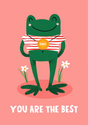 You Are The Best - Cute Frog Card