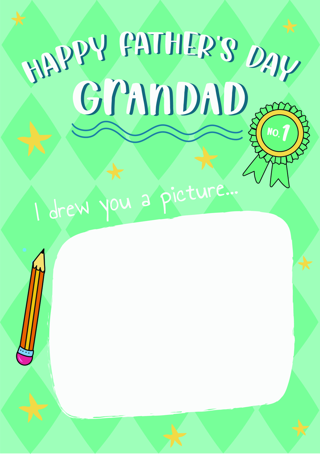 I Drew You A Picture Grandad…Father’s Day Card